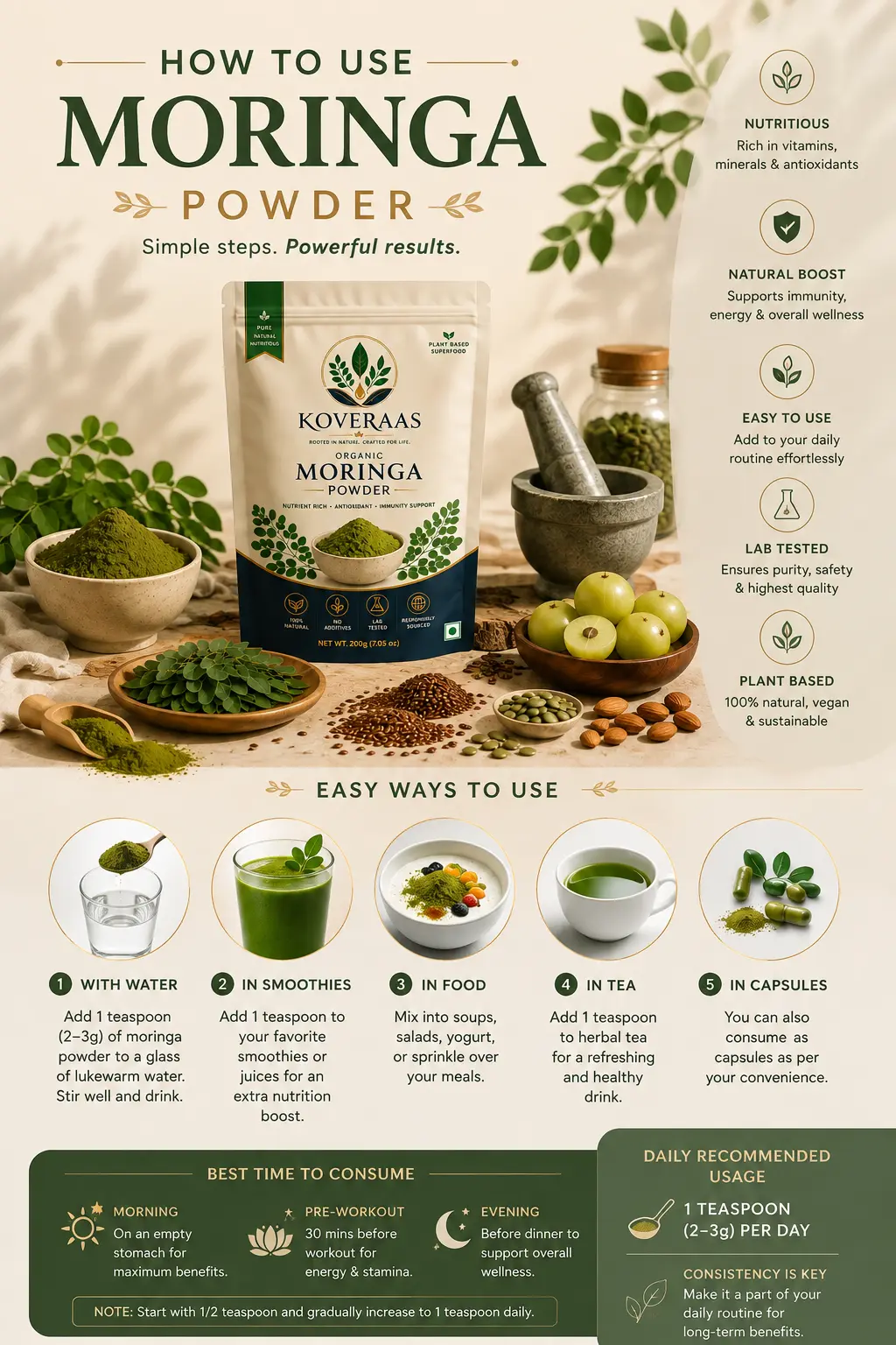 How to Use Moringa Powder: Easy Ways to Add It to Your Daily Routine
